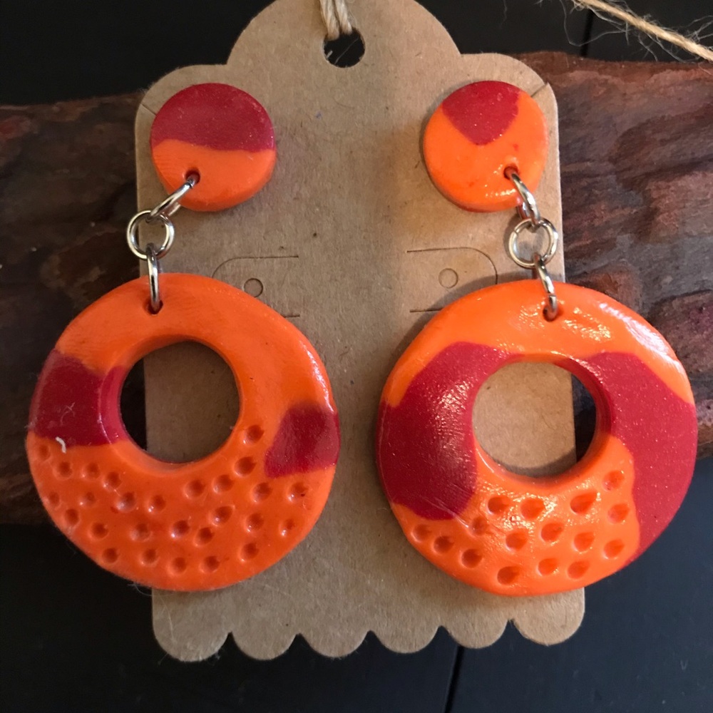 Polymer clay earrings